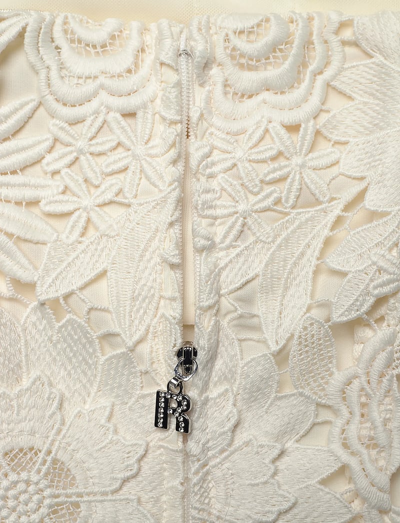 ROTATE Birger Christensen - 3D LACE MIDI DRESS - egret - 3