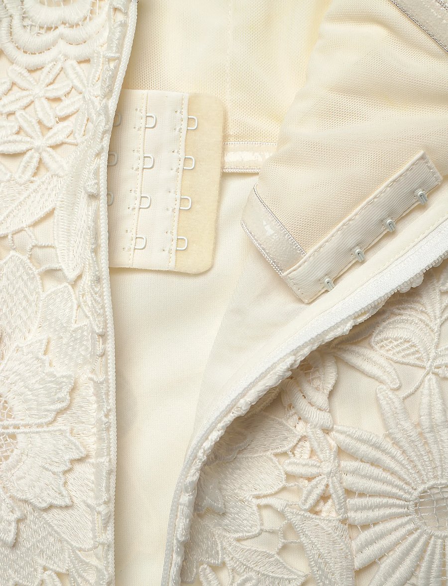 ROTATE - 3D LACE MIDI DRESS - egret - 4