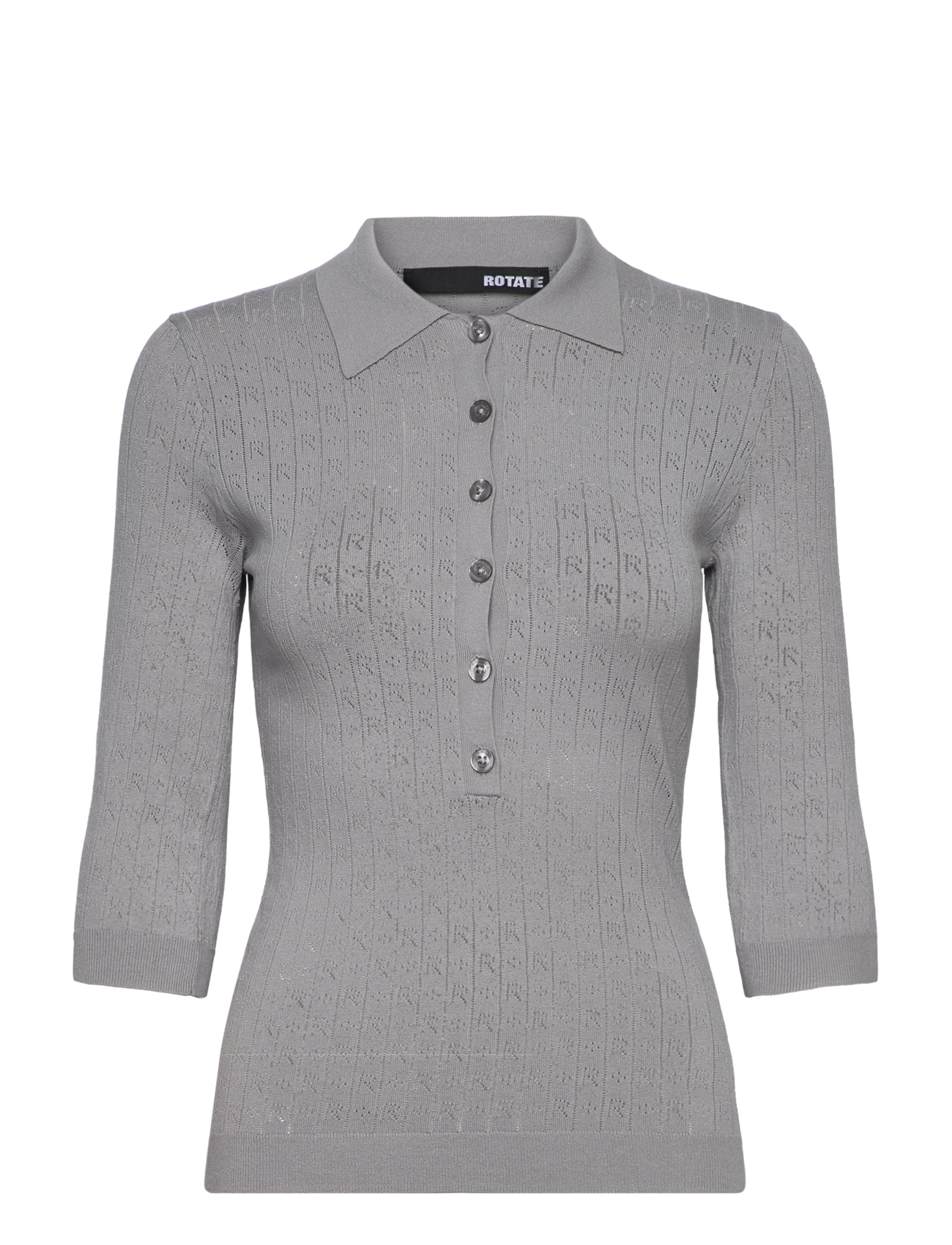 ROTATE POINTELLE POLO SHIRT - Dagens superdeals - ALLOY (LIGHT GRAY) / grey
