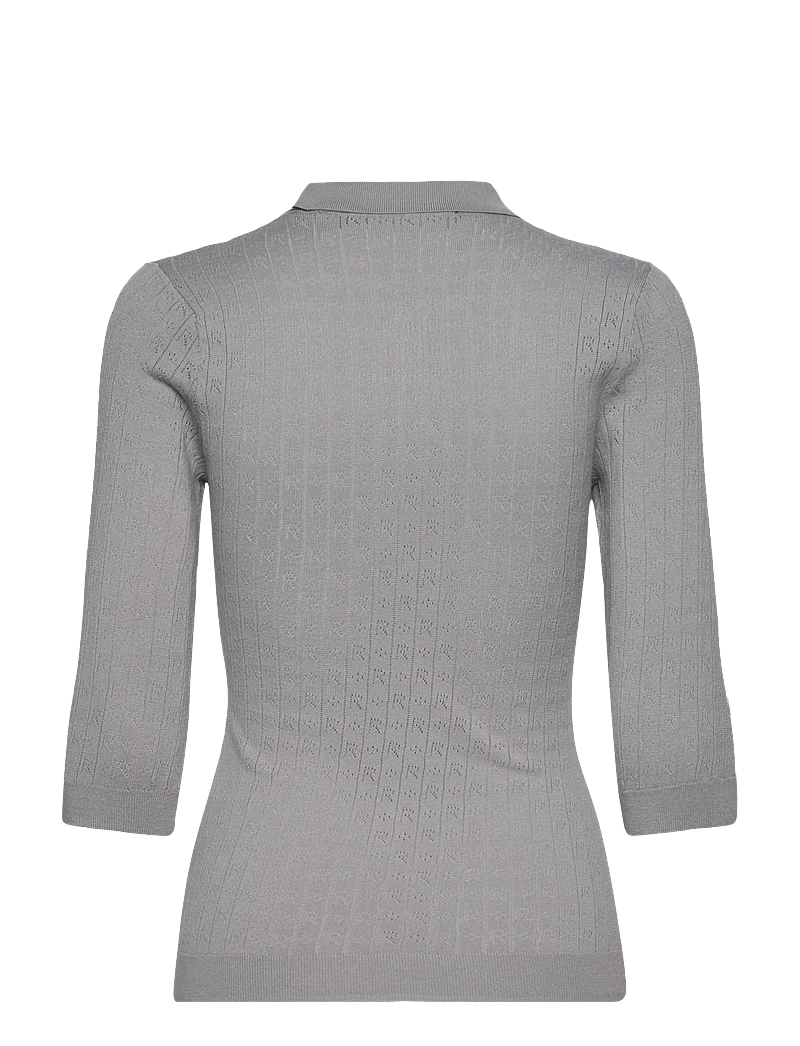 ROTATE - POINTELLE POLO SHIRT - poloshirts - alloy (light gray) - 1