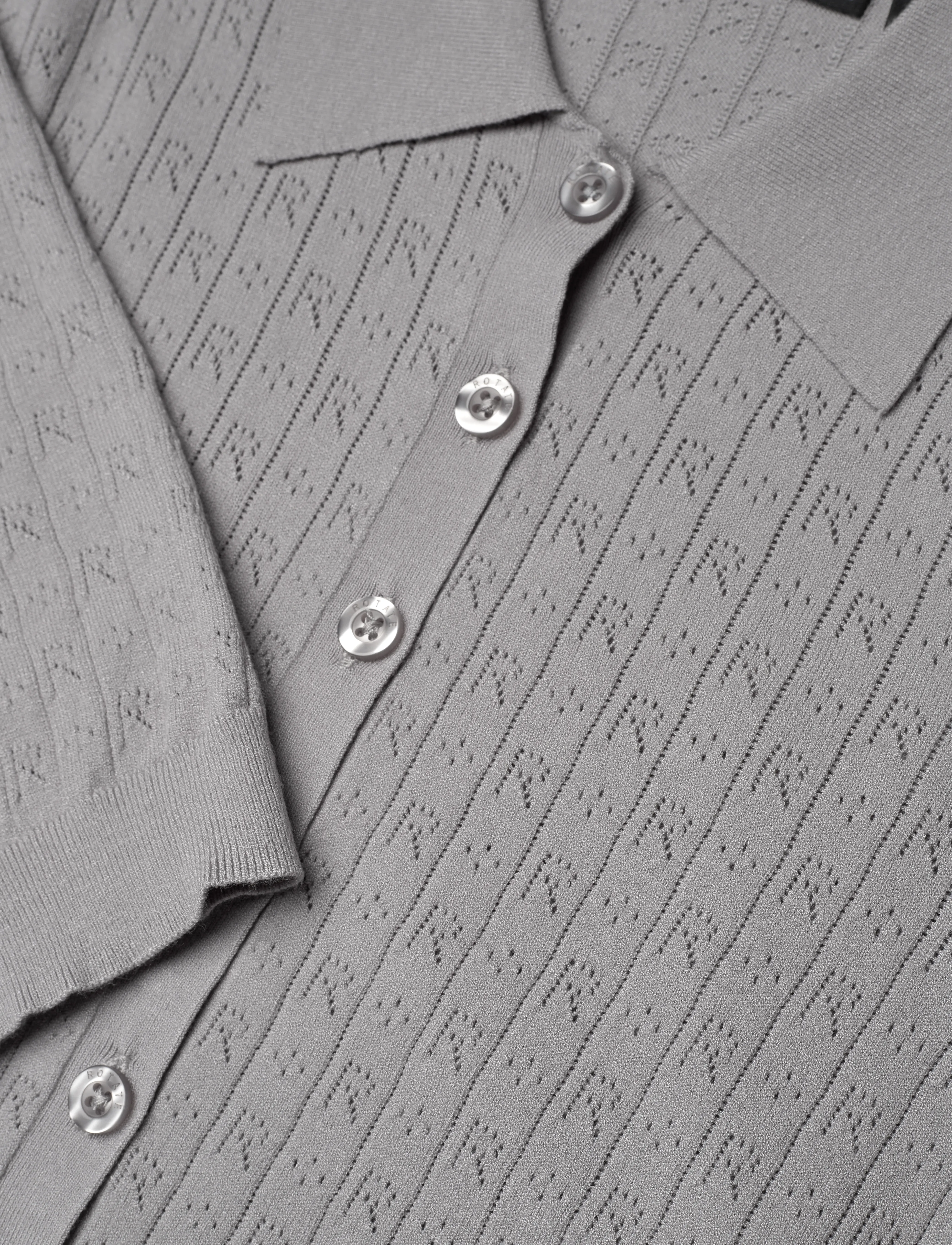 ROTATE - POINTELLE POLO SHIRT - alloy (light gray) - 2