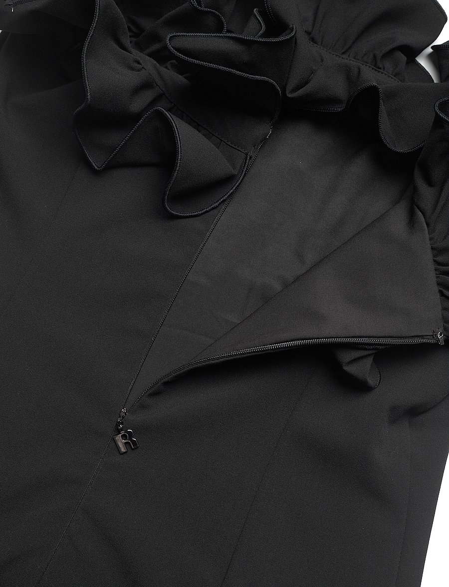 ROTATE - MINI RUFFLE DRESS - black - 5