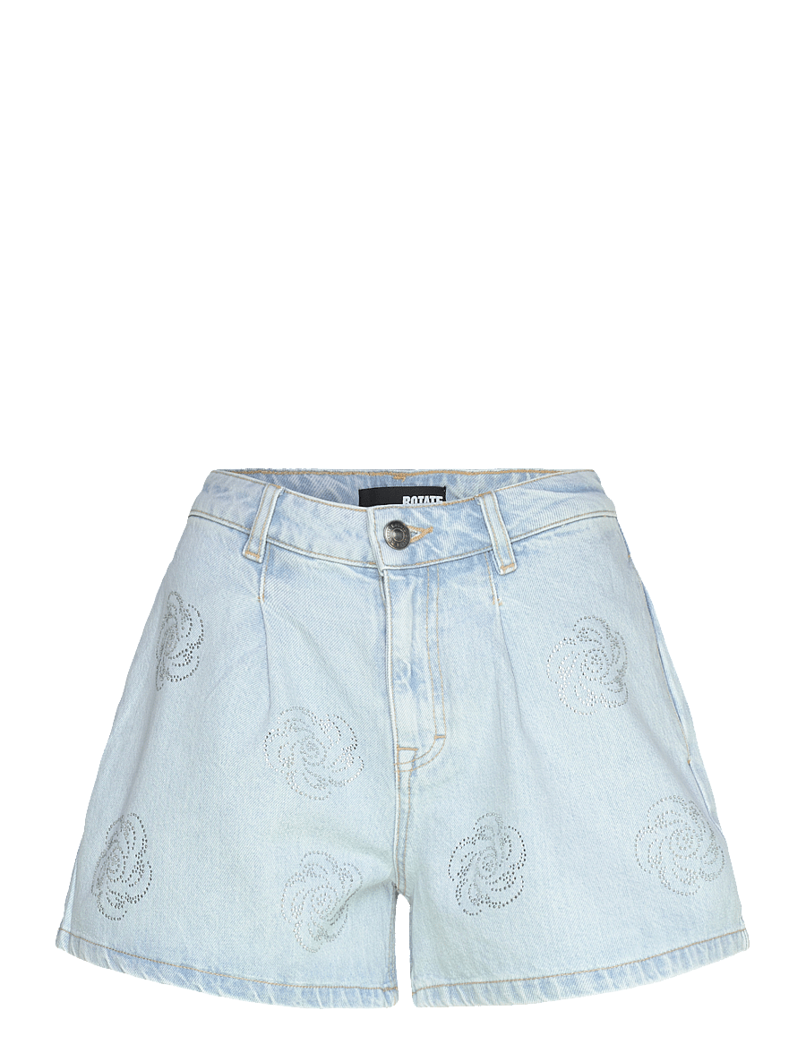 ROTATE - DENIM STUDS SHORTS - jorts - light blue denim - 1