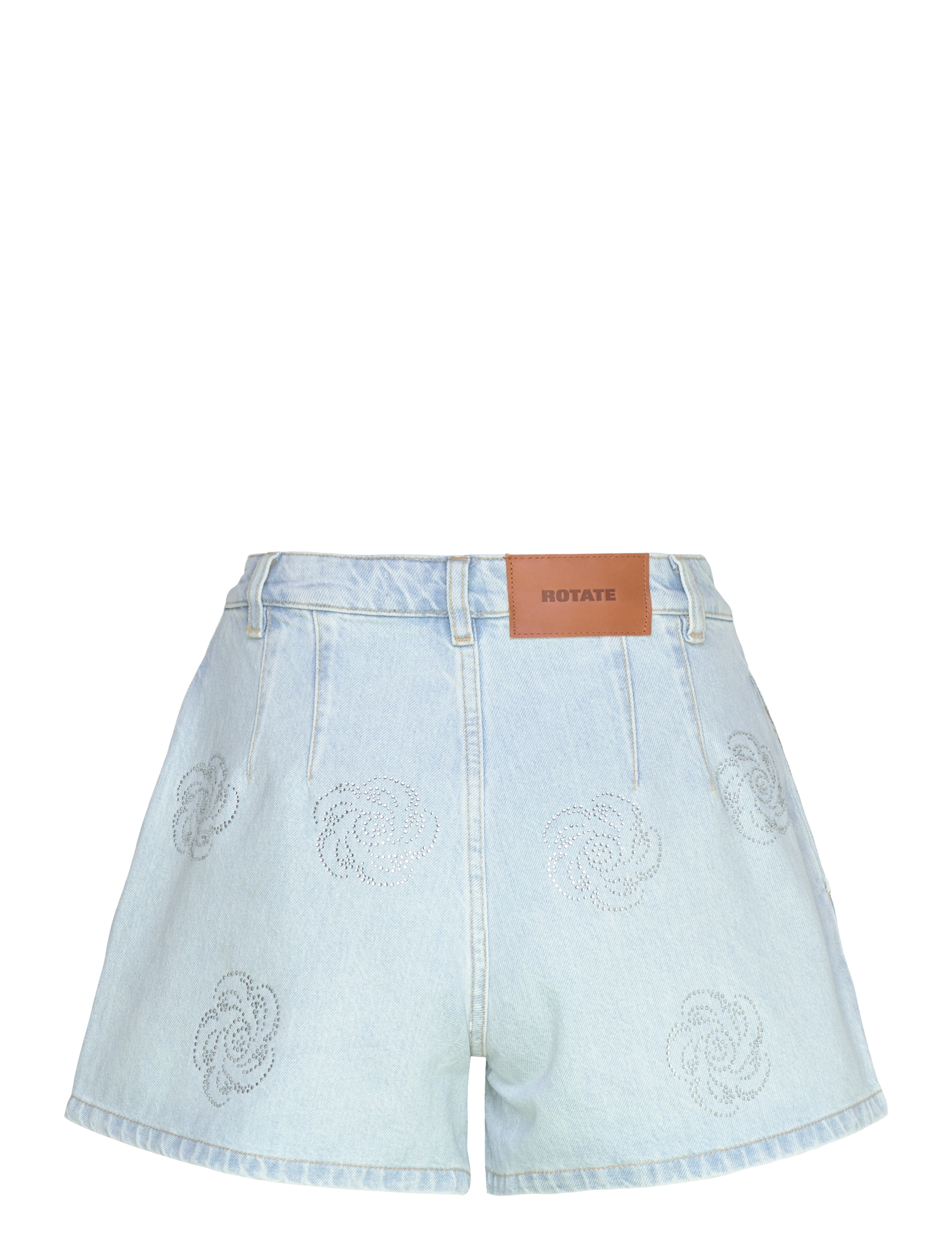 ROTATE - DENIM STUDS SHORTS - jorts - light blue denim - 2