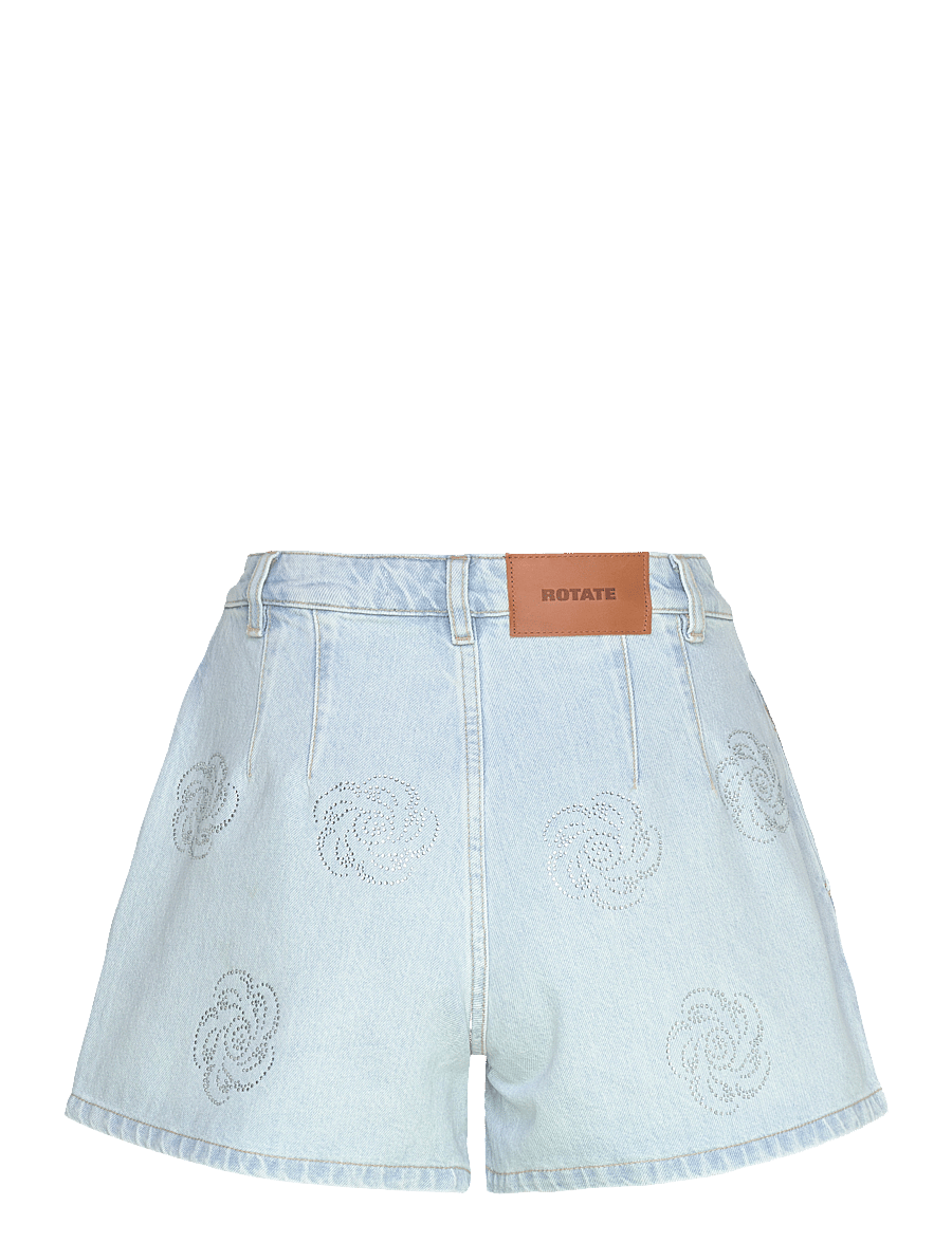 ROTATE - DENIM STUDS SHORTS - jorts - light blue denim - 2