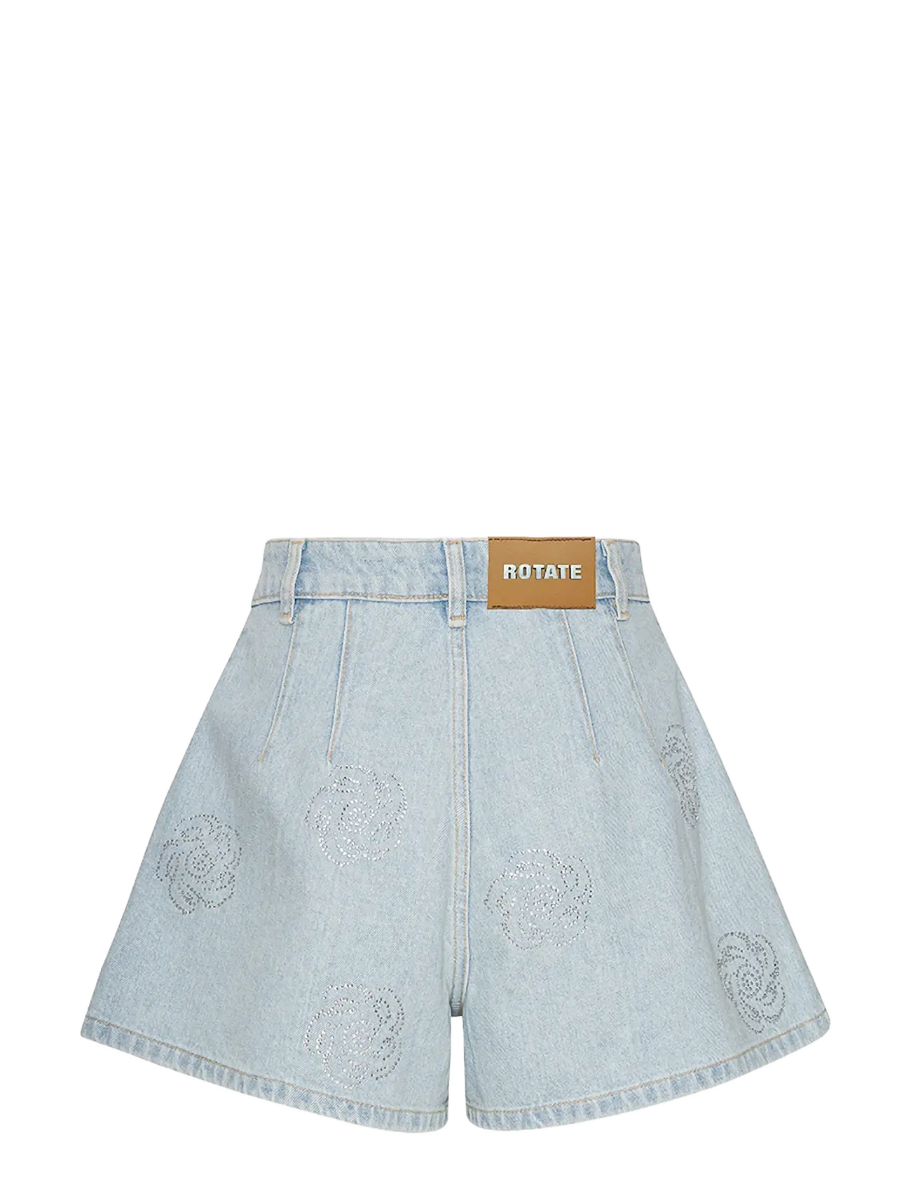 ROTATE - DENIM STUDS SHORTS - jorts - light blue denim - 3