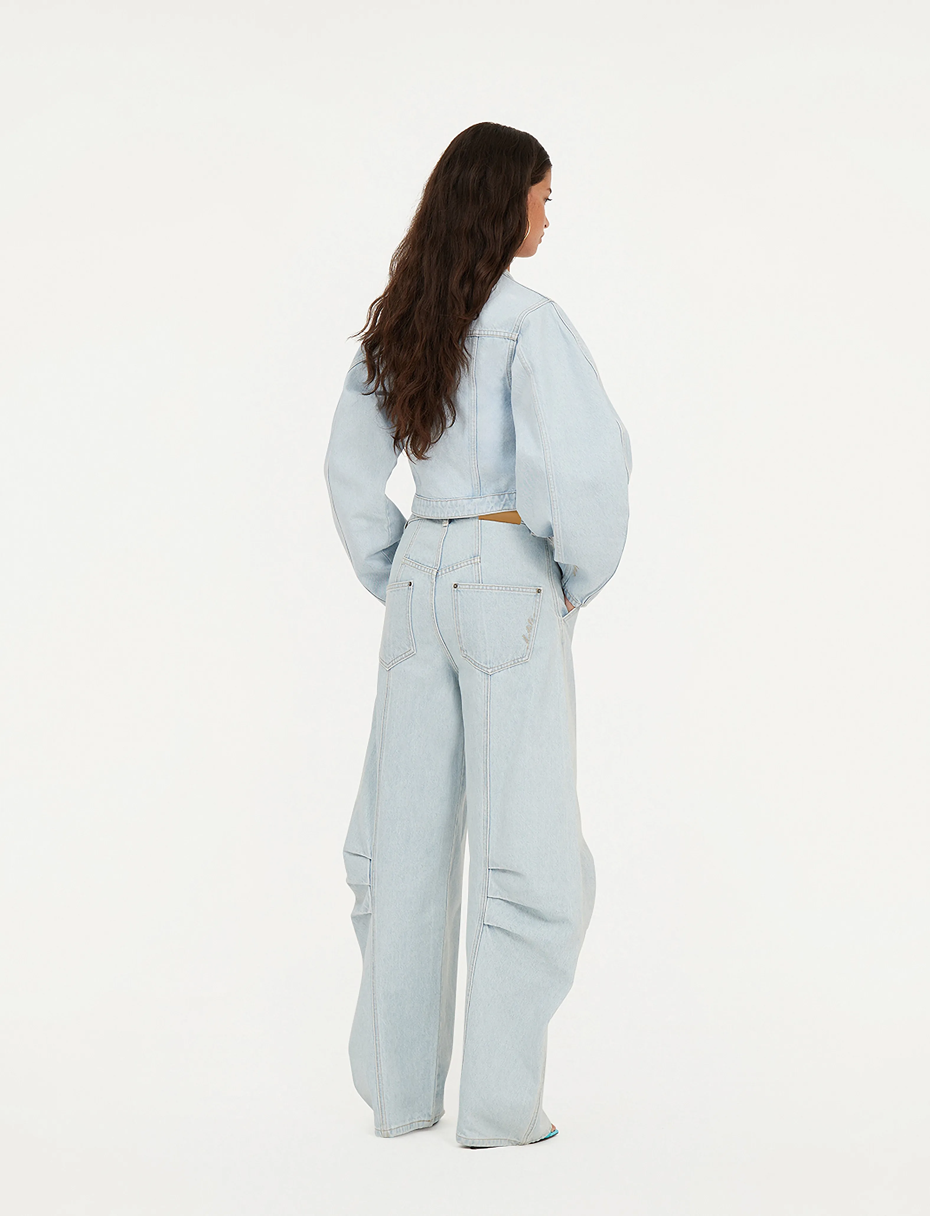 ROTATE Birger Christensen - Round Sleeve Denim Jacket - light blue denim - 2
