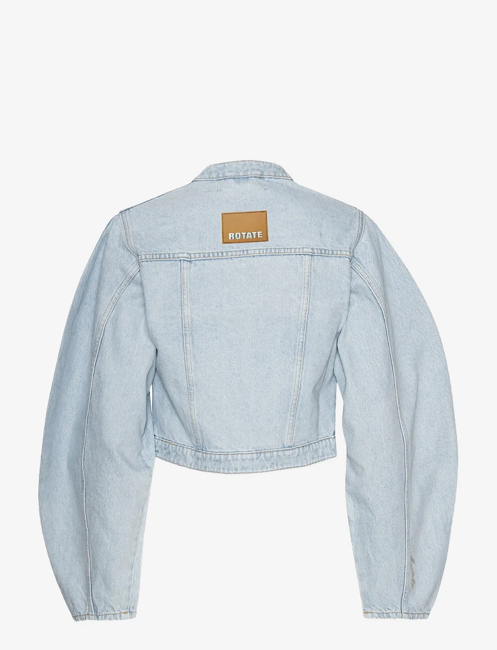 ROTATE Birger Christensen - ROUND SLEEVE DENIM JACKET - denim jackets - light blue denim - 1