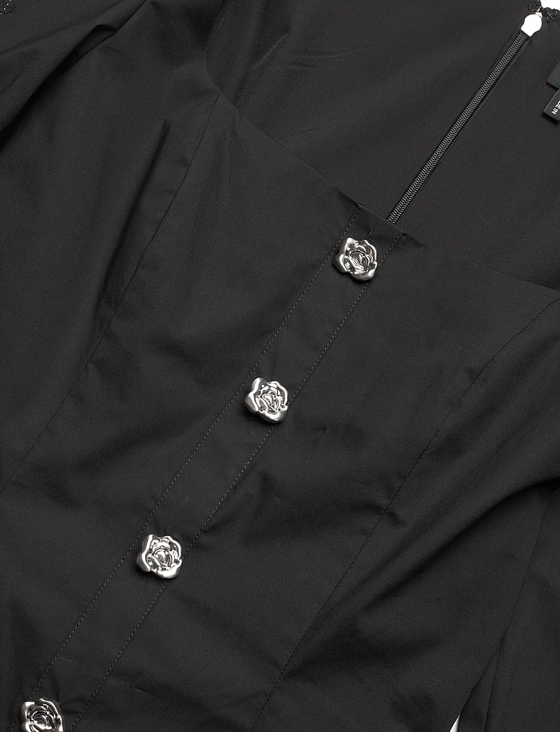 ROTATE Birger Christensen - Scoup Neck Ls Mini Dress - short dresses - black - 4