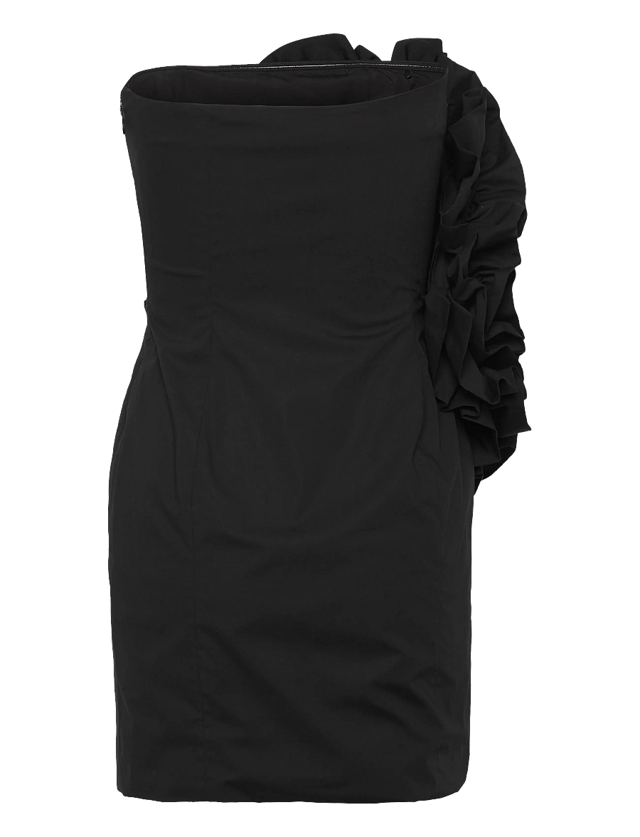 ROTATE - BIG FLOWER MINI DRESS - korte kjoler - black - 1