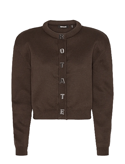 ROTATE FIRM KNIT CARDIGAN - Crop tops - MOLÉ / brown