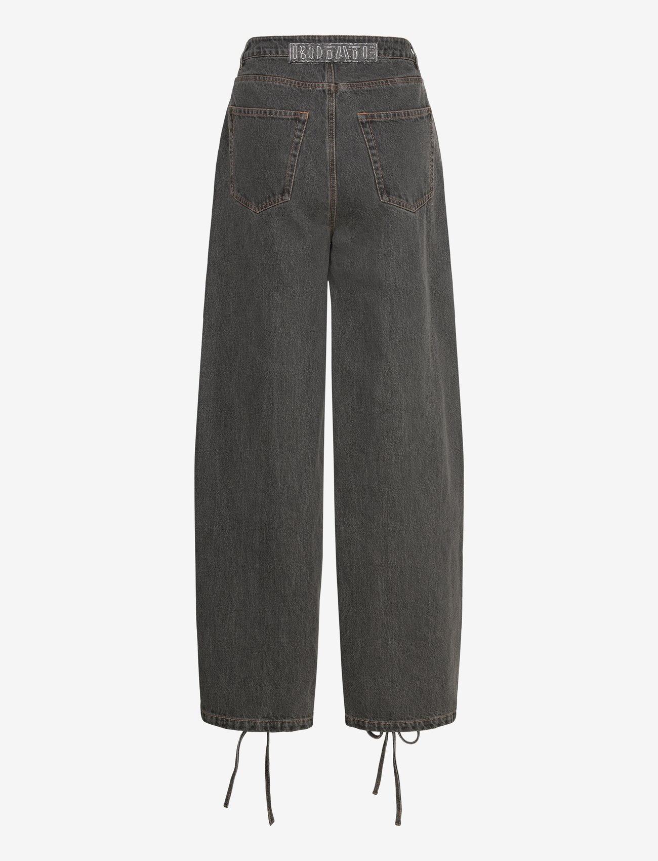 ROTATE - DENIM LACED LEG PANTS - brede jeans - black - 1