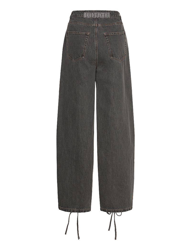 ROTATE - DENIM LACED LEG PANTS - brede jeans - black - 1