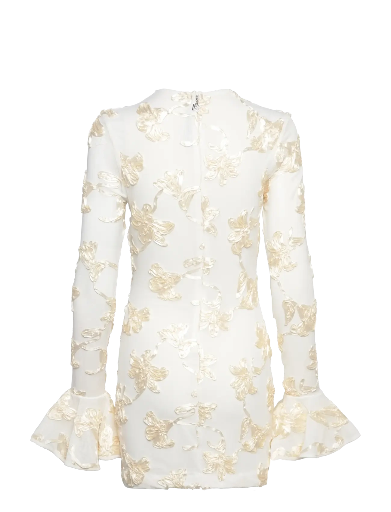 ROTATE - FLOWER MESH MINI DRESS - egret - 2