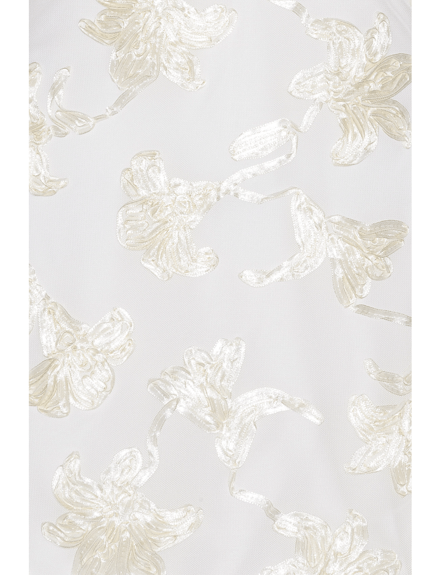 ROTATE - FLOWER MESH MINI DRESS - egret - 3