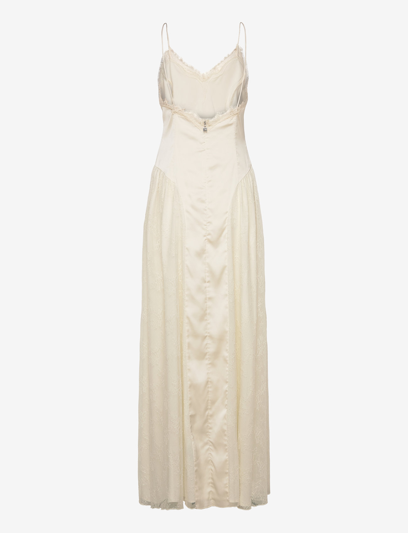ROTATE - Satin Lace Maxi Dress - egret - 2