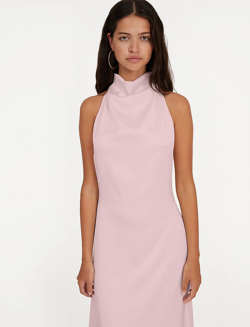 ROTATE Birger Christensen - Satin Halterneck Dress - aftonklänningar - potpourri - 0