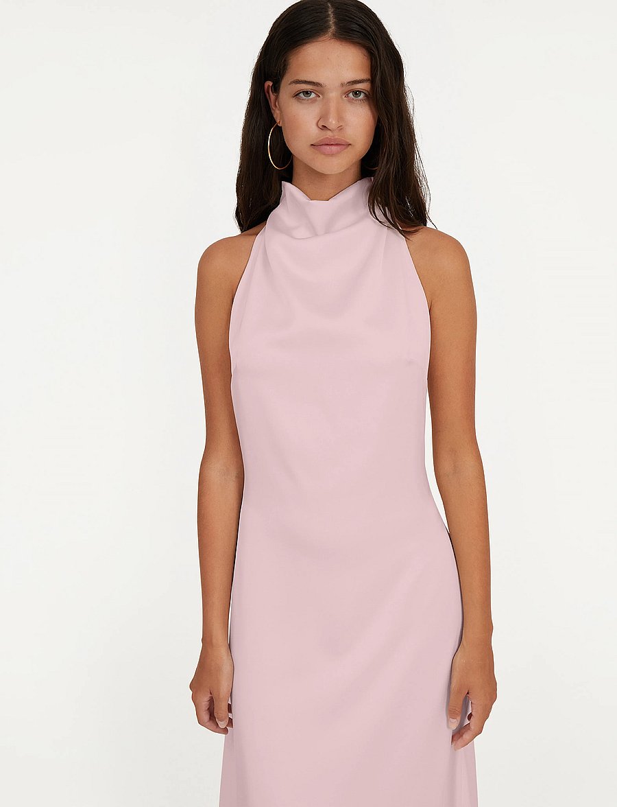 ROTATE - Satin Halterneck Dress - Õhtukleidid - potpourri - 0