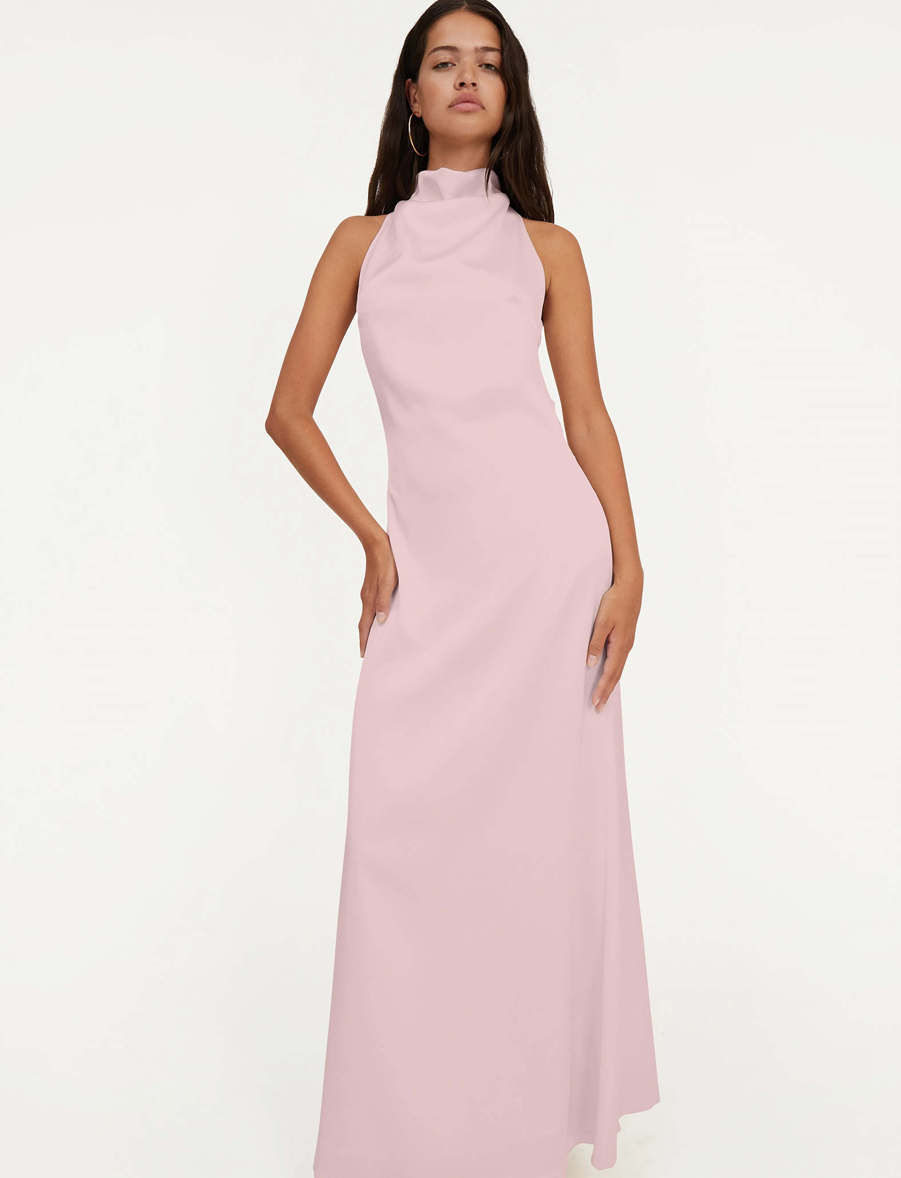 ROTATE - SATIN HALTERNECK DRESS - potpourri - 4