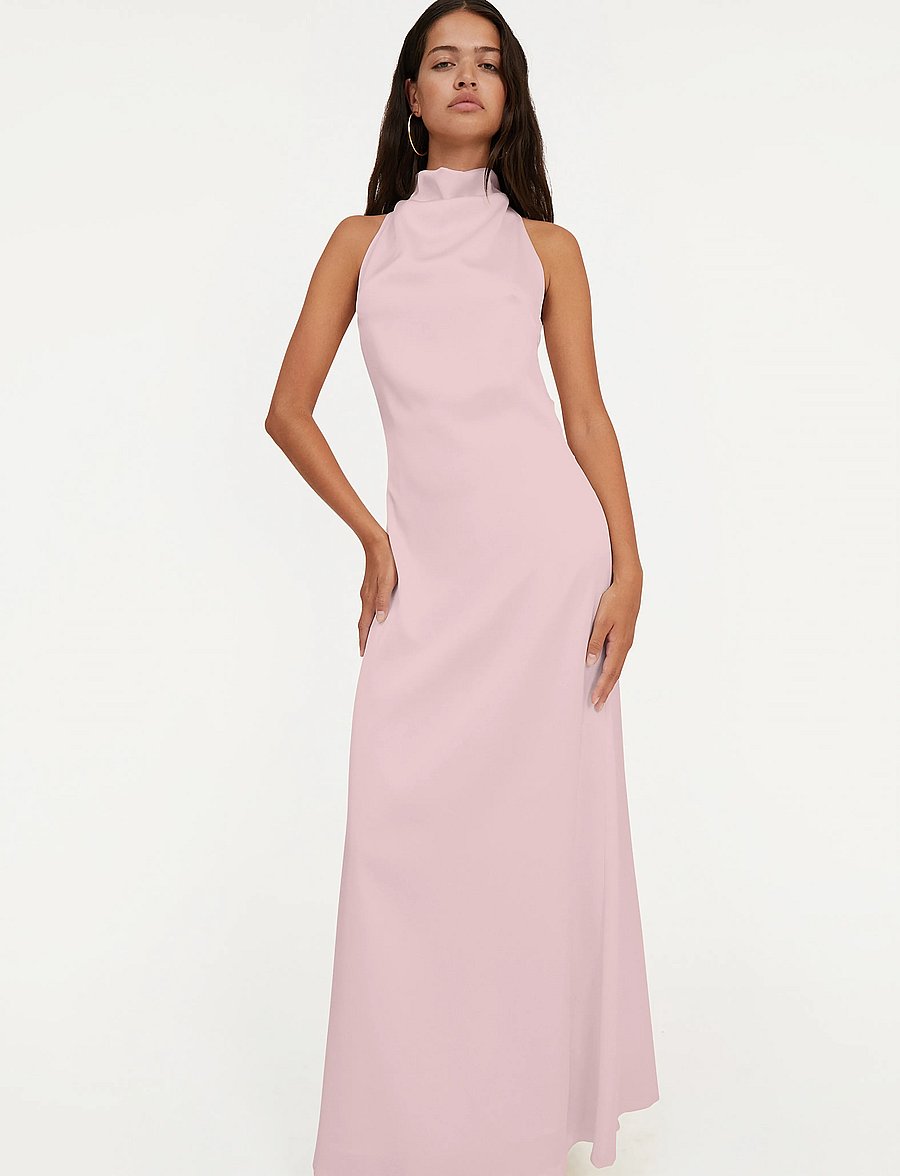 ROTATE - Satin Halterneck Dress - Õhtukleidid - potpourri - 4