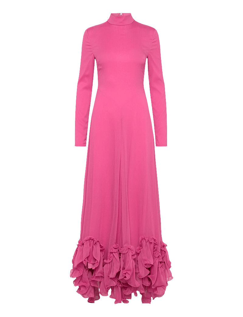 ROTATE - CHIFFON MAXI RUFFLE DRESS - særlige begivenheder - carmine rose (pink) - 0