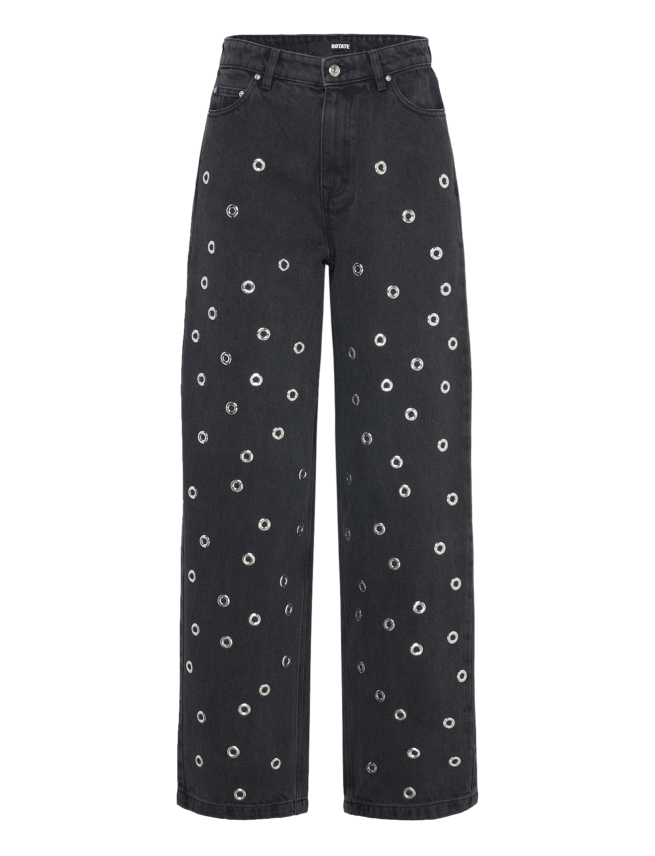 HIGH RISE JEANS - DARK GREY DENIM