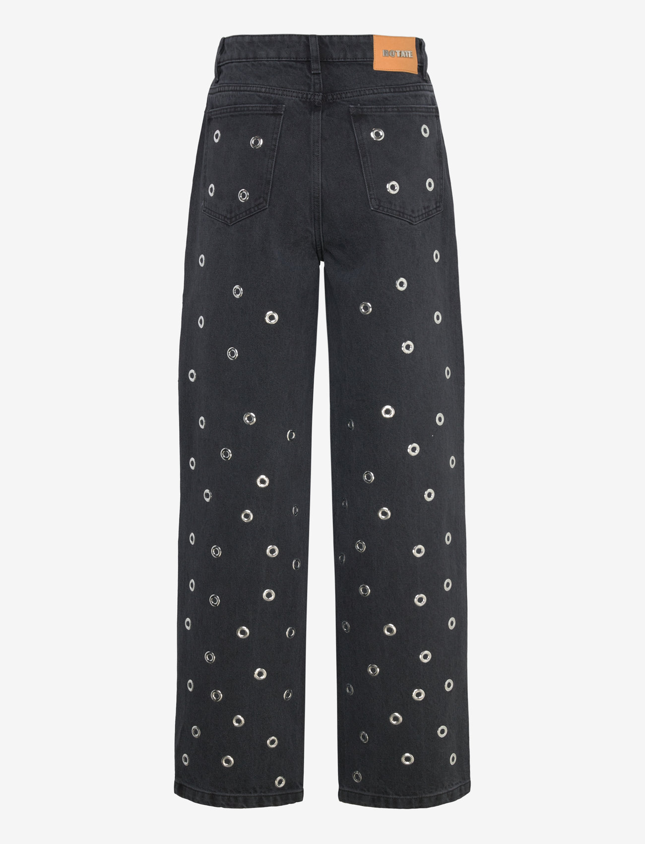 ROTATE Birger Christensen - HIGH RISE JEANS - hosen mit weitem bein - dark grey denim - 1