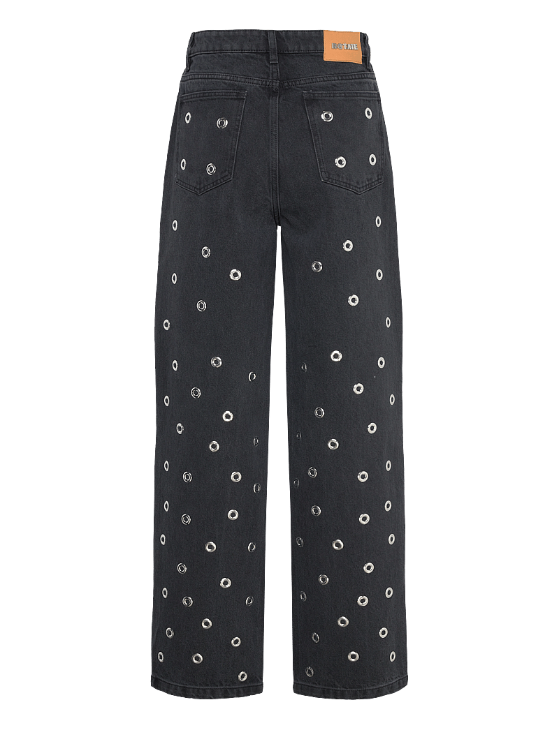 ROTATE Birger Christensen - HIGH RISE JEANS - hosen mit weitem bein - dark grey denim - 1