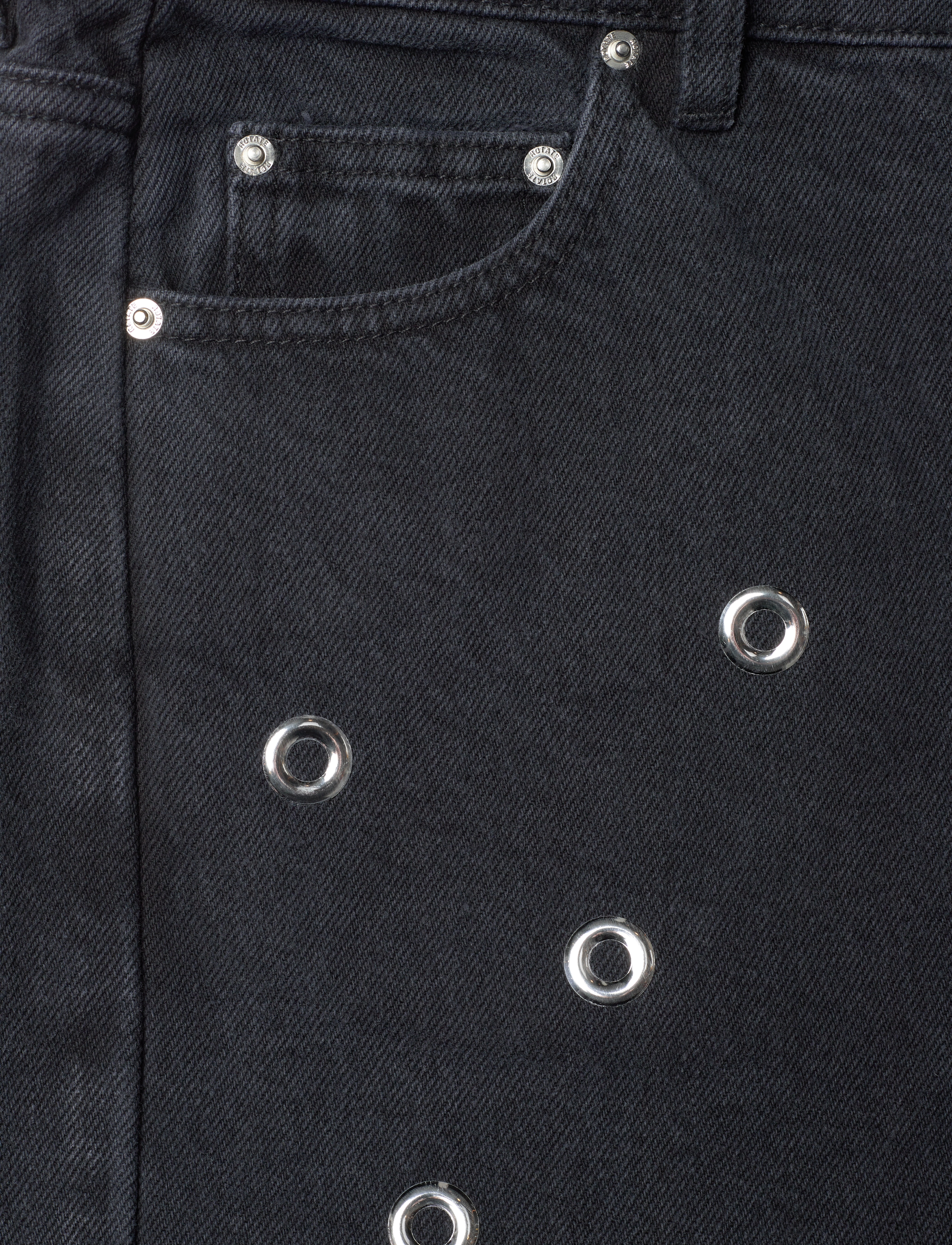 ROTATE - HIGH RISE JEANS - szerokie dżinsy - dark grey denim - 2