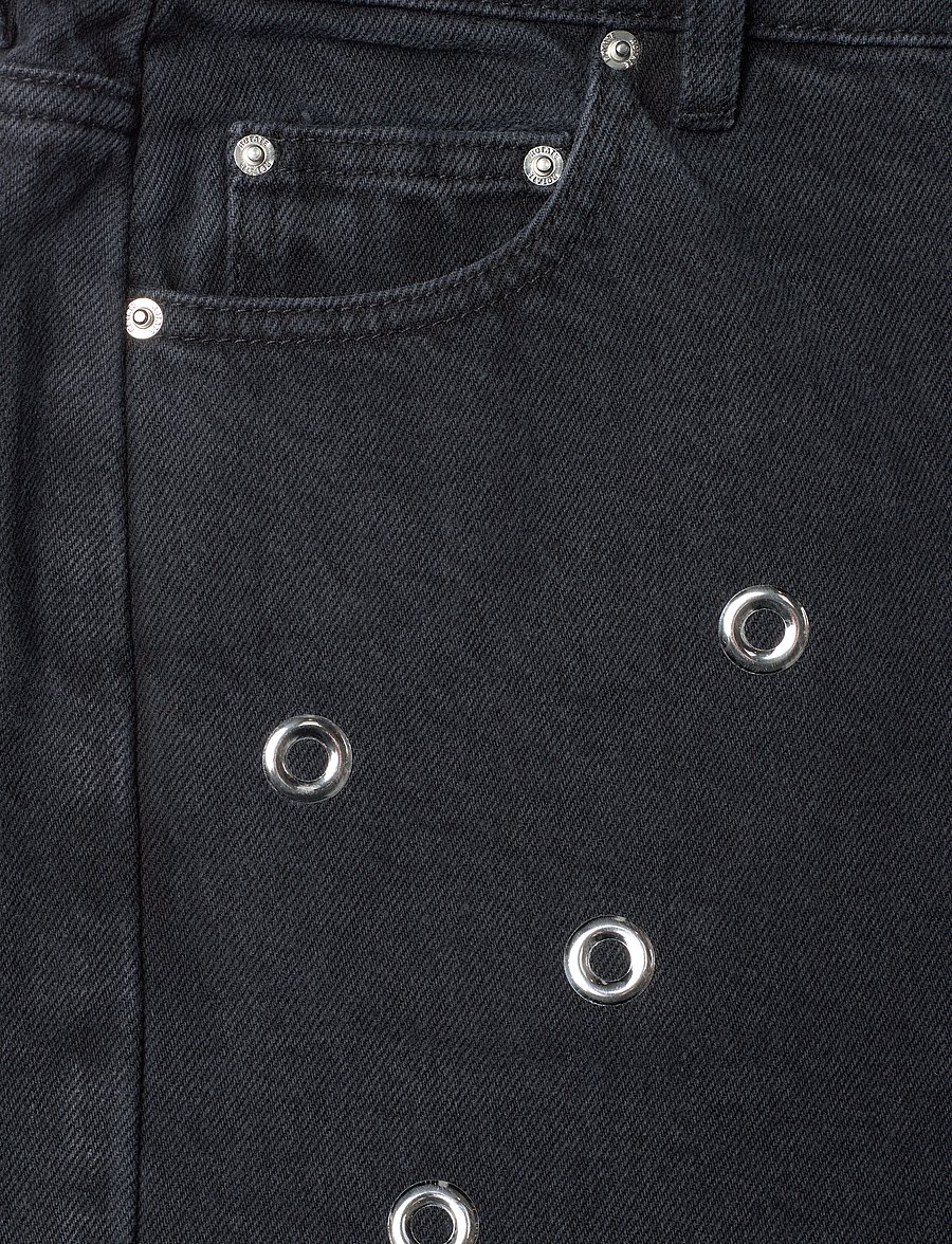 ROTATE - HIGH RISE JEANS - szerokie dżinsy - dark grey denim - 2