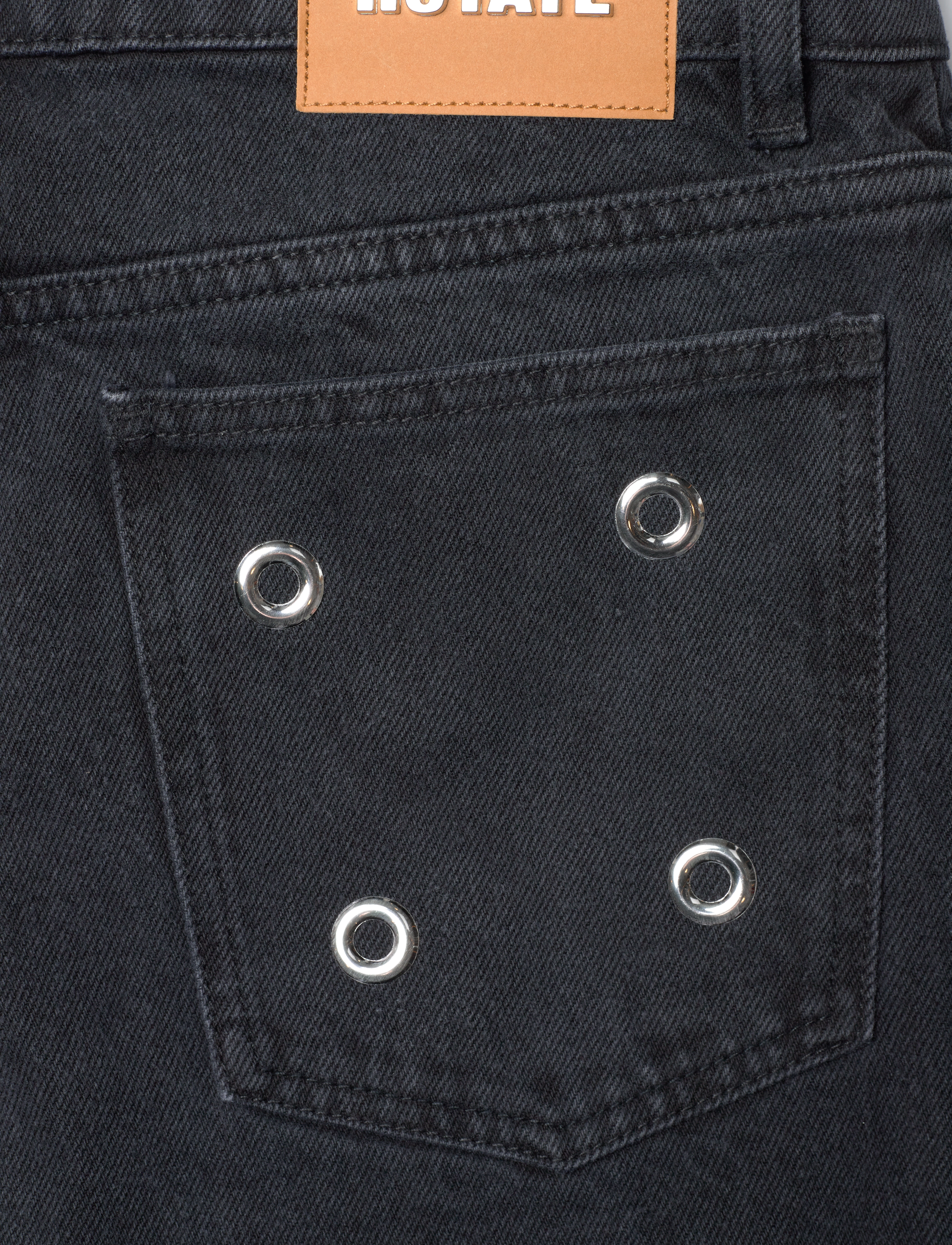 ROTATE - HIGH RISE JEANS - szerokie dżinsy - dark grey denim - 3