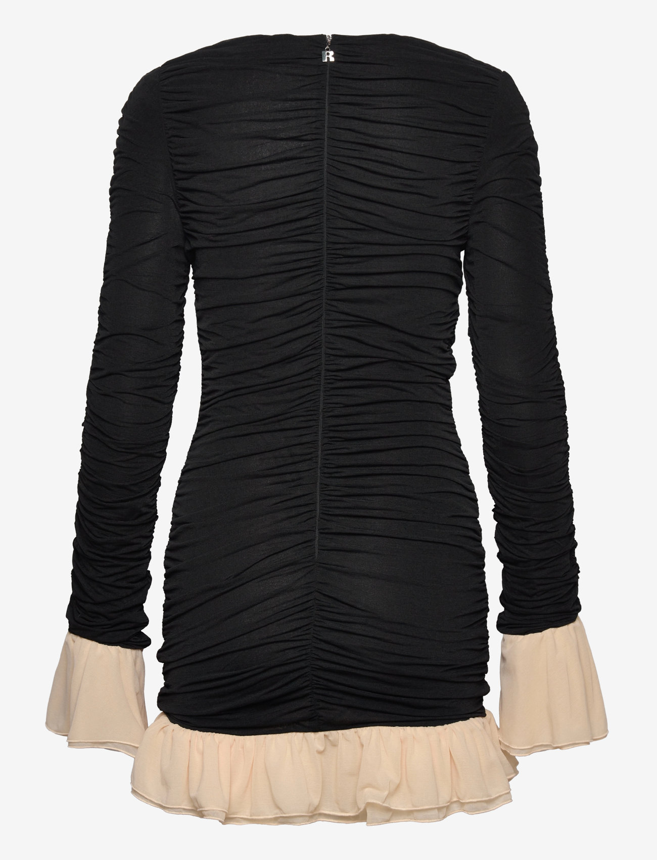 ROTATE Birger Christensen - Mini Ruched Ls Dress - 1000 black comb. - 1