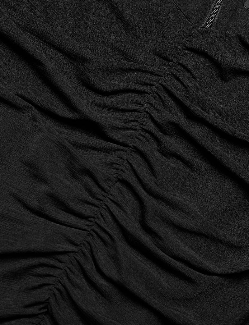 ROTATE - MINI RUCHED LS DRESS - festkjoler - 1000 black comb. - 4