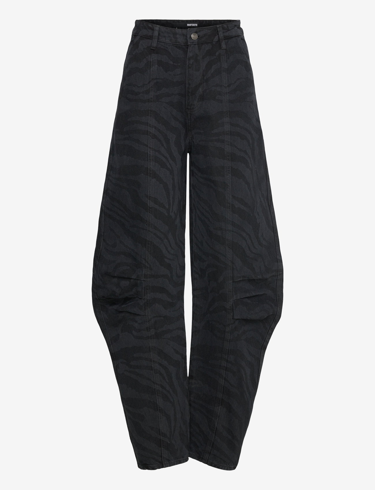 ROTATE Birger Christensen - Zebra Twill Cargo Pants - cargo püksid - black - washed - 0