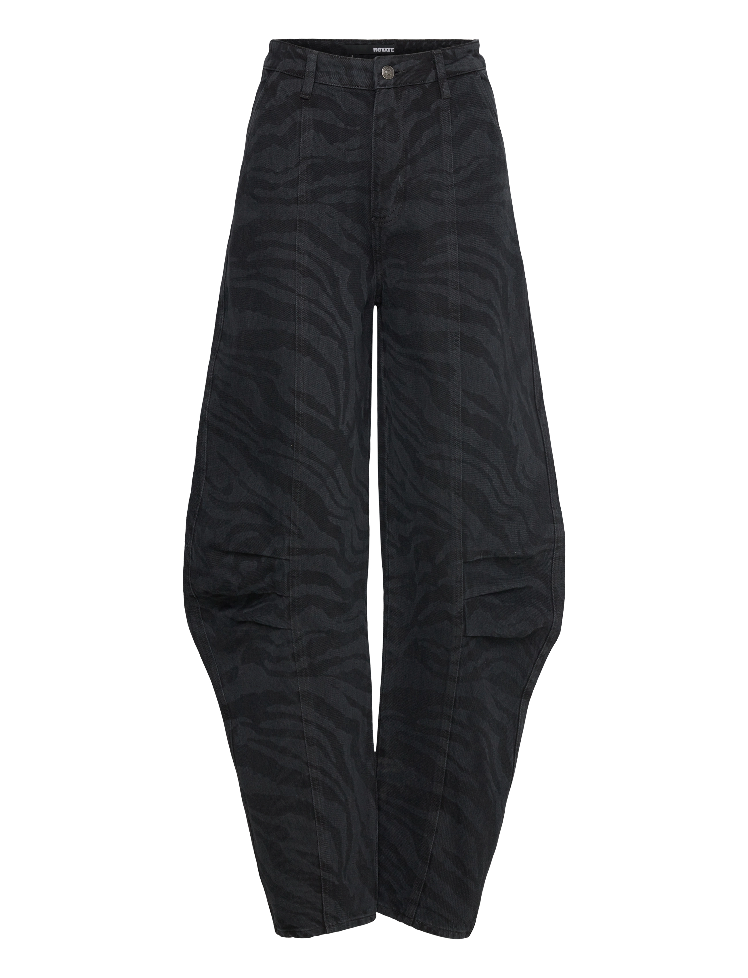 ROTATE ZEBRA TWILL CARGO PANTS - Inspiration - BLACK - WASHED / black
