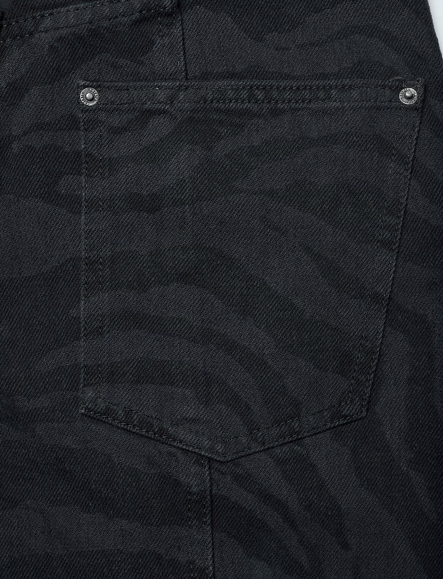 ROTATE - ZEBRA TWILL CARGO PANTS - black - washed - 4
