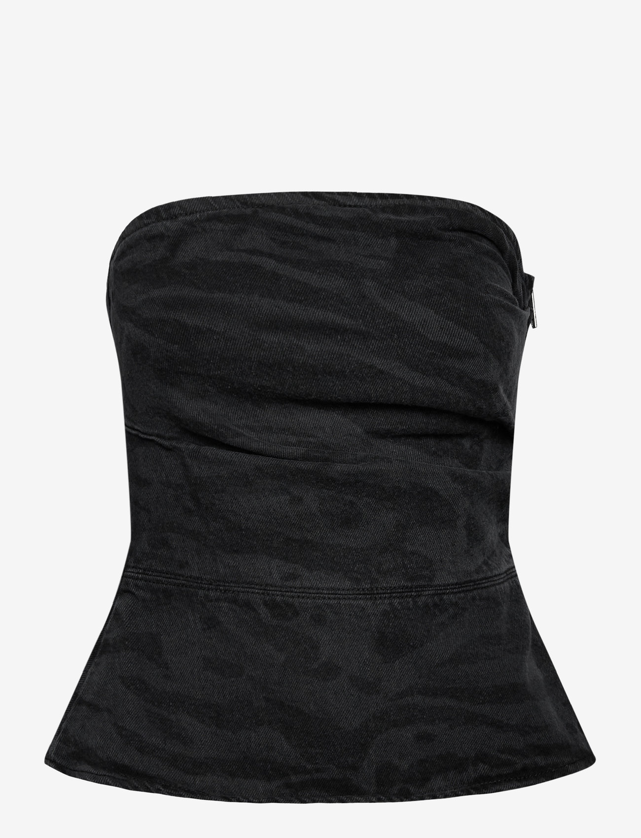 ROTATE - ZEBRA DENIM TOP - mouwloze tops - black - washed - 0