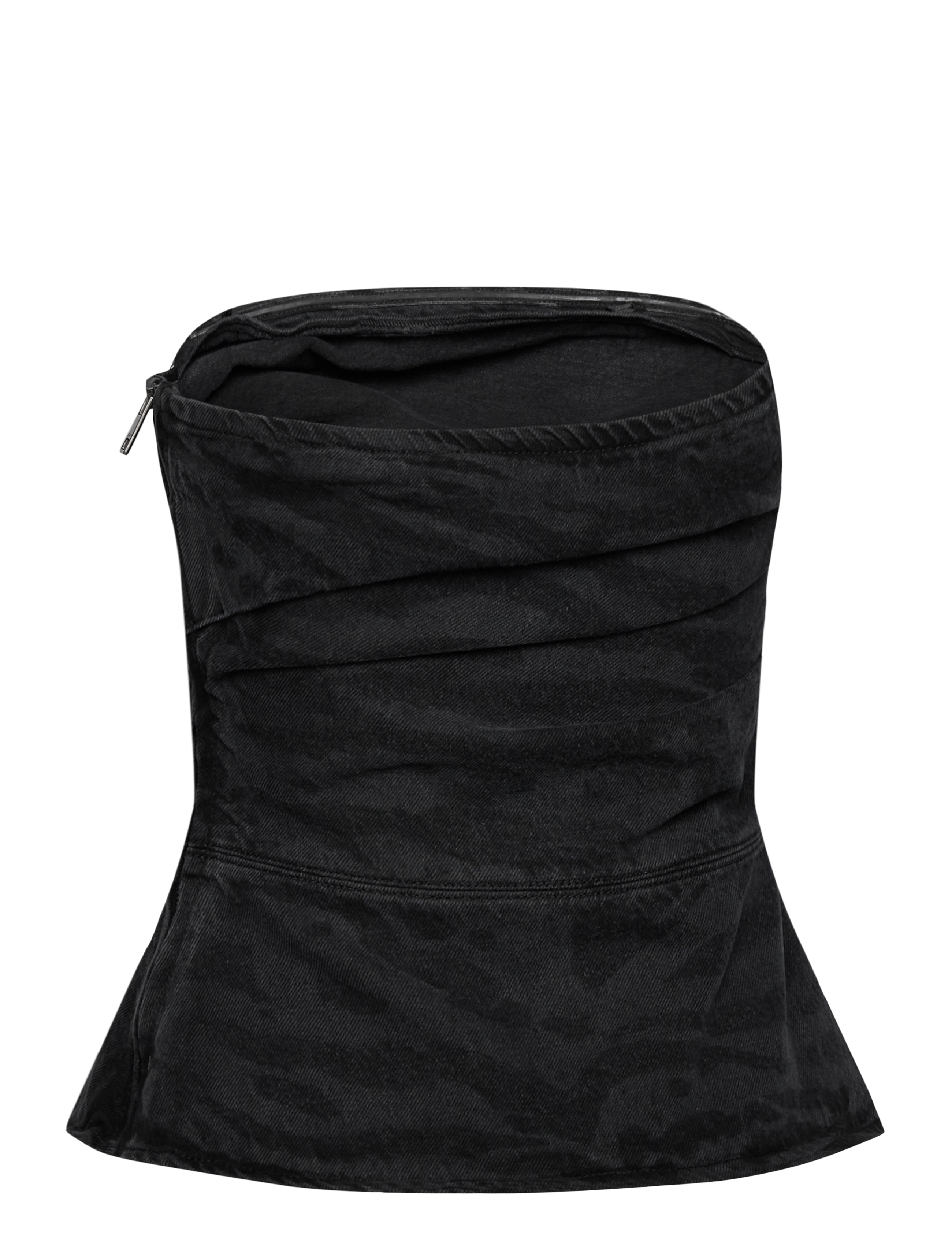 ROTATE - Zebra Denim Top - black - washed - 1