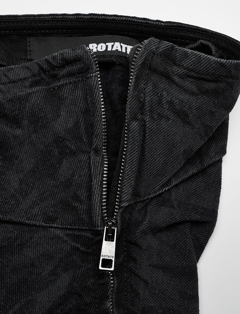 ROTATE - ZEBRA DENIM TOP - mouwloze tops - black - washed - 3