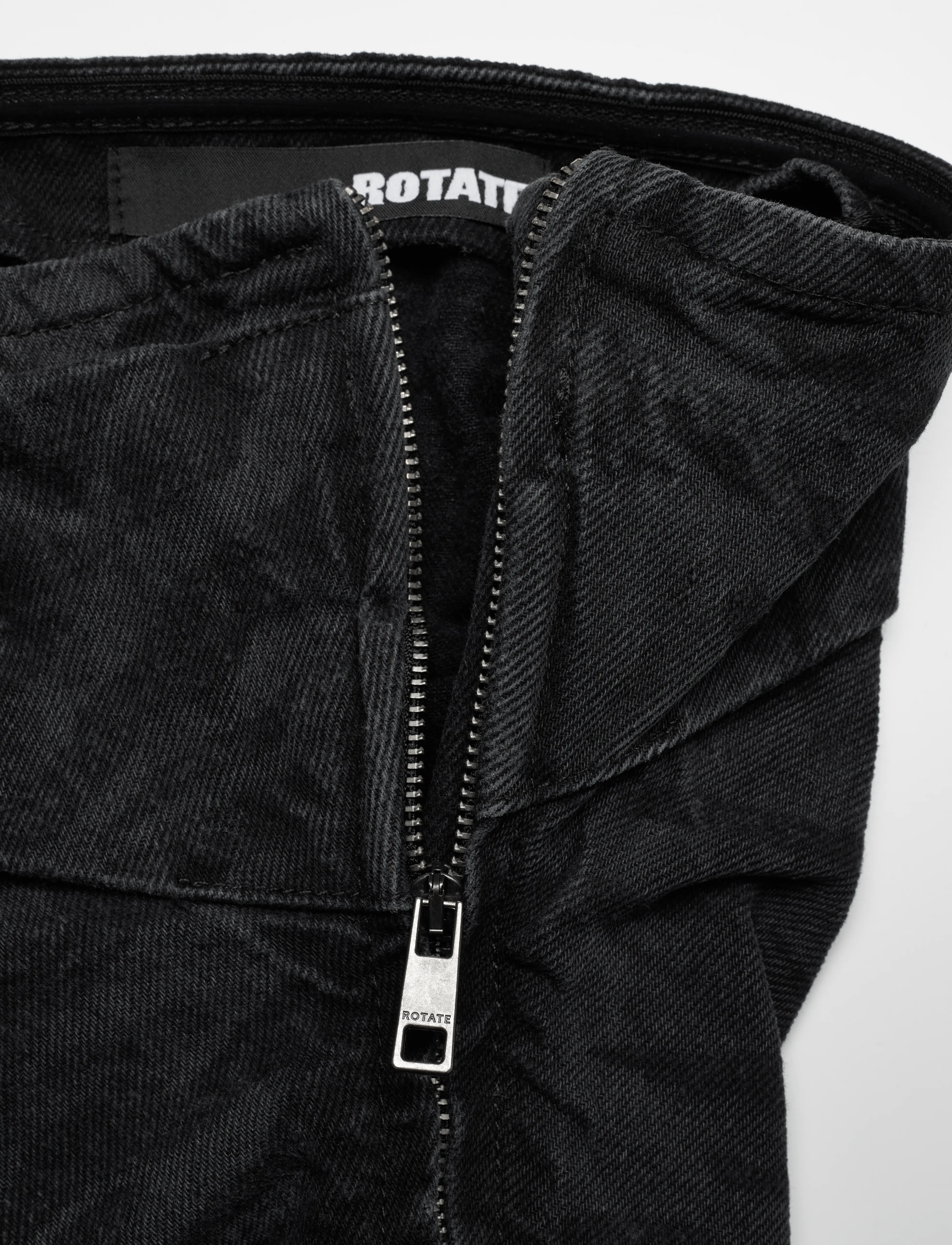 ROTATE - ZEBRA DENIM TOP - Ærmeløse toppe - black - washed - 3