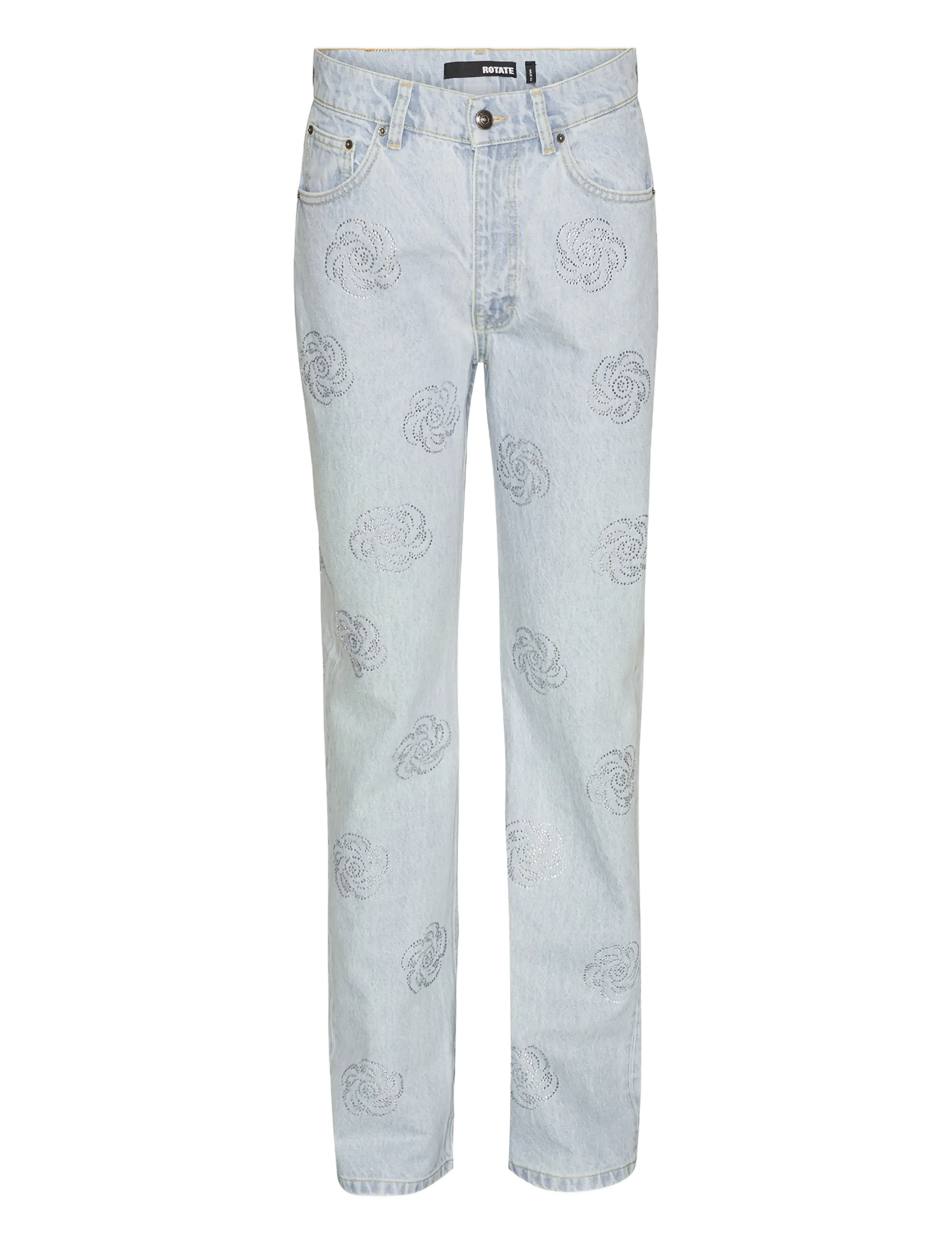 ROTATE Washed Twill Stud Jeans Blau - 25 - Damen