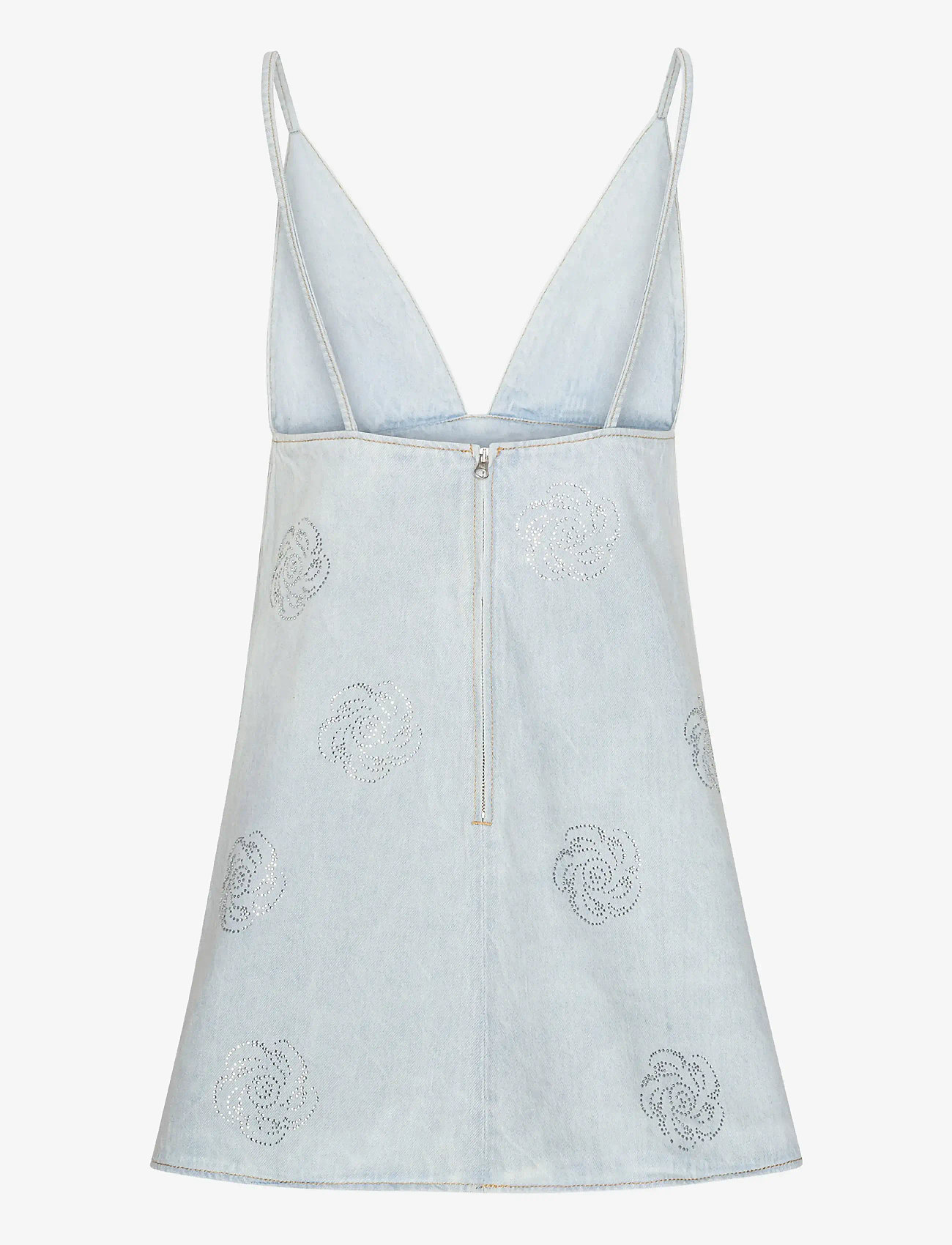 ROTATE Birger Christensen - Denim Stud Mini Dress - jeanskleider - light blue denim - 3