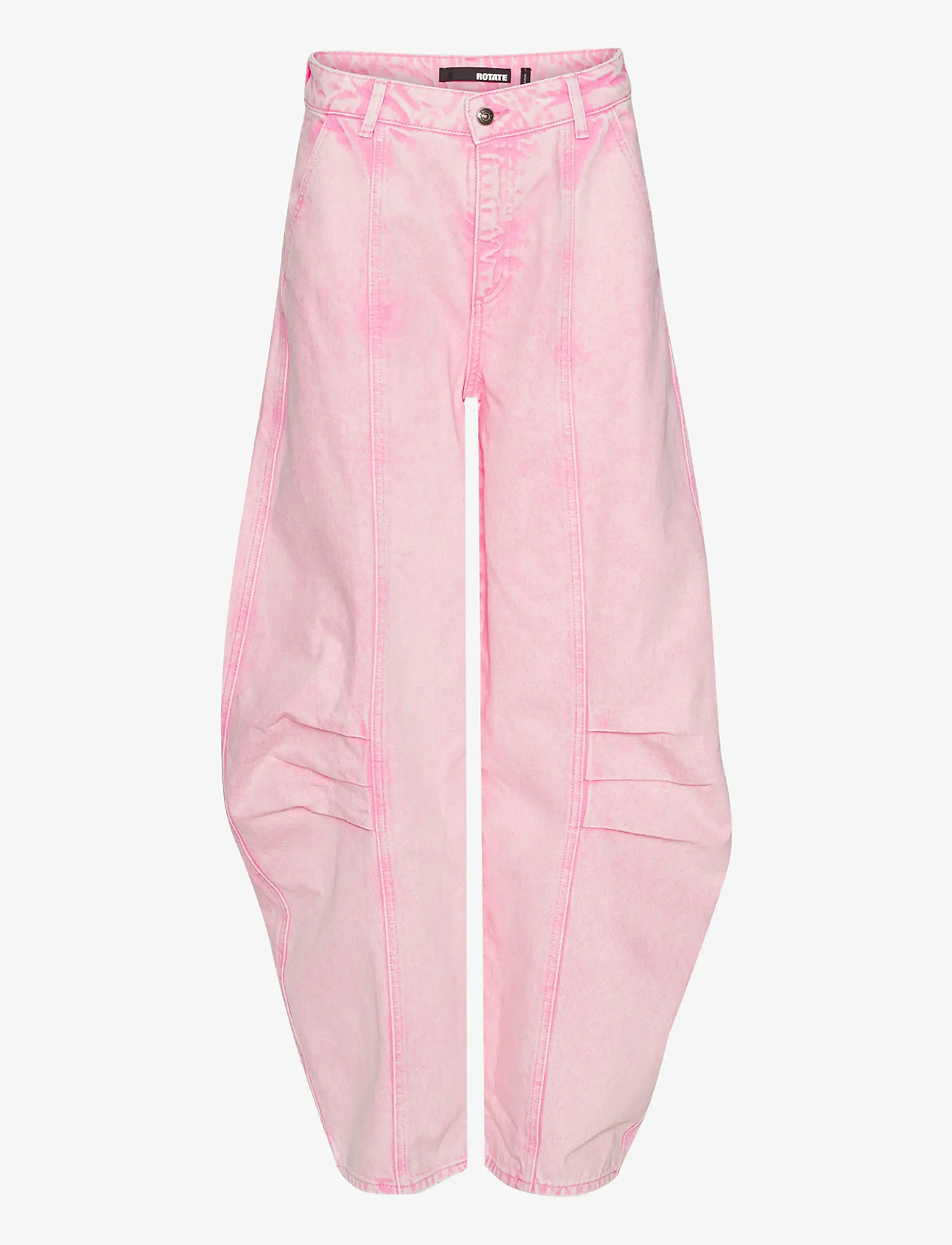 ROTATE Birger Christensen - Cargo Denim Pants - hosen mit weitem bein - light pink denim - 1