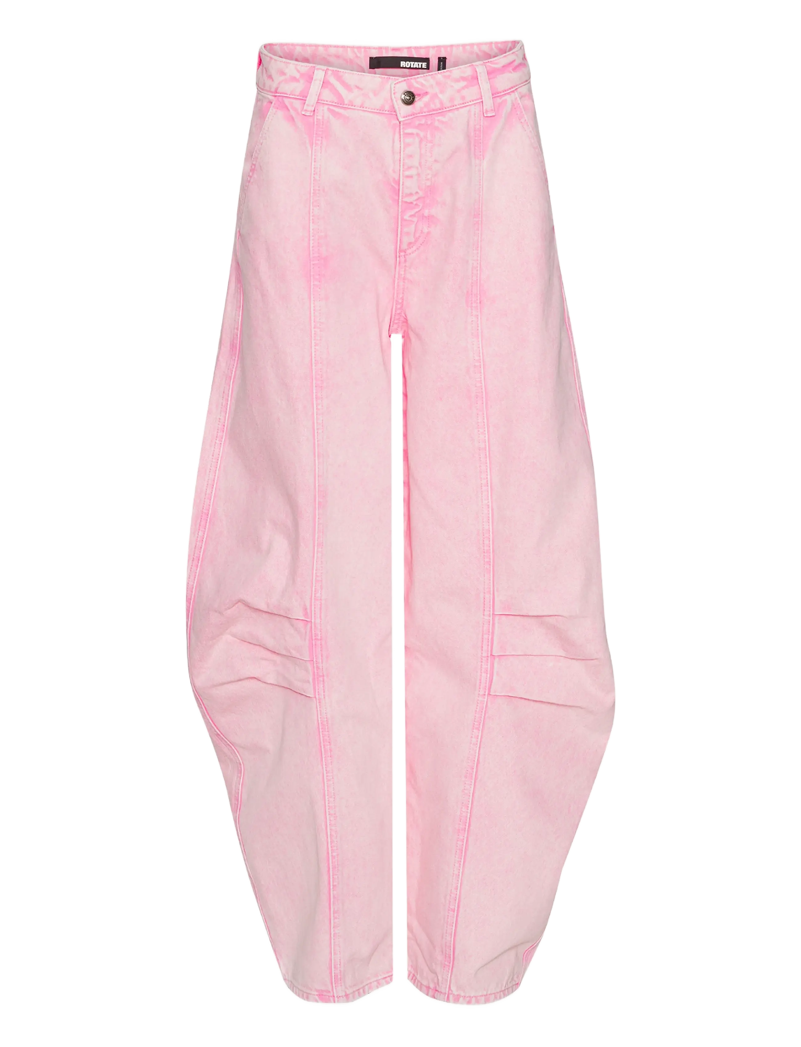 ROTATE CARGO DENIM PANTS - Jeans - LIGHT PINK DENIM / pink/rose