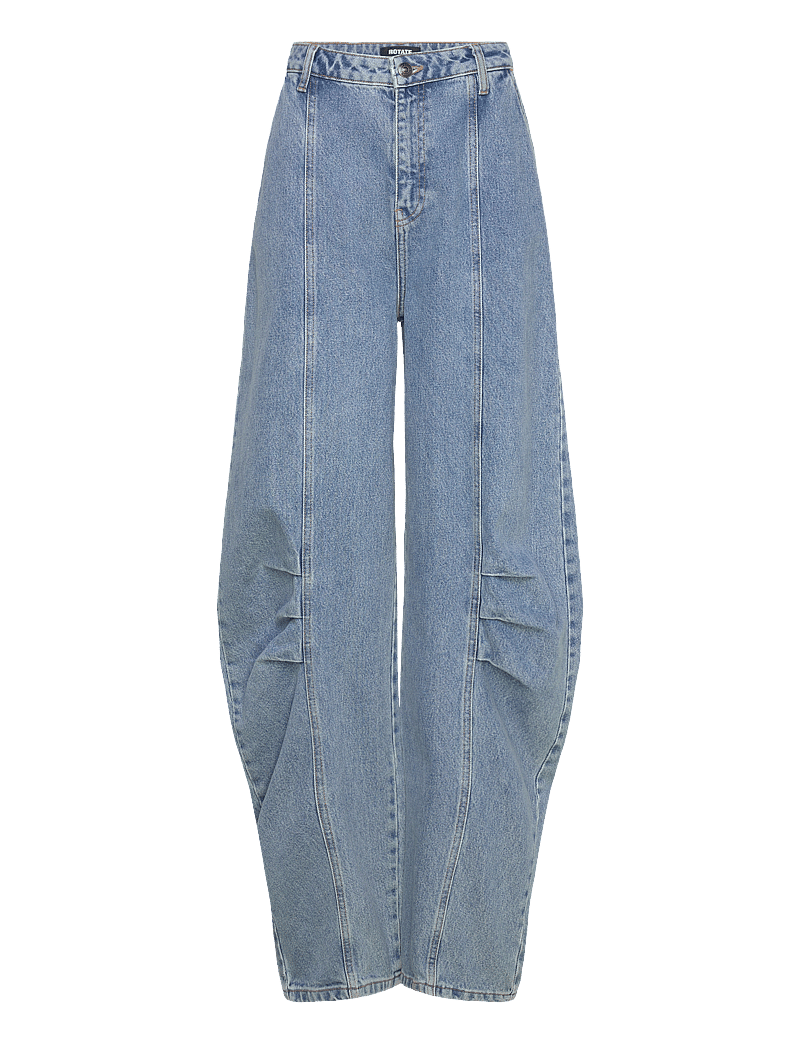 ROTATE Birger Christensen - CARGO DENIM PANTS - cargobukser - vintage blue, denim - 0