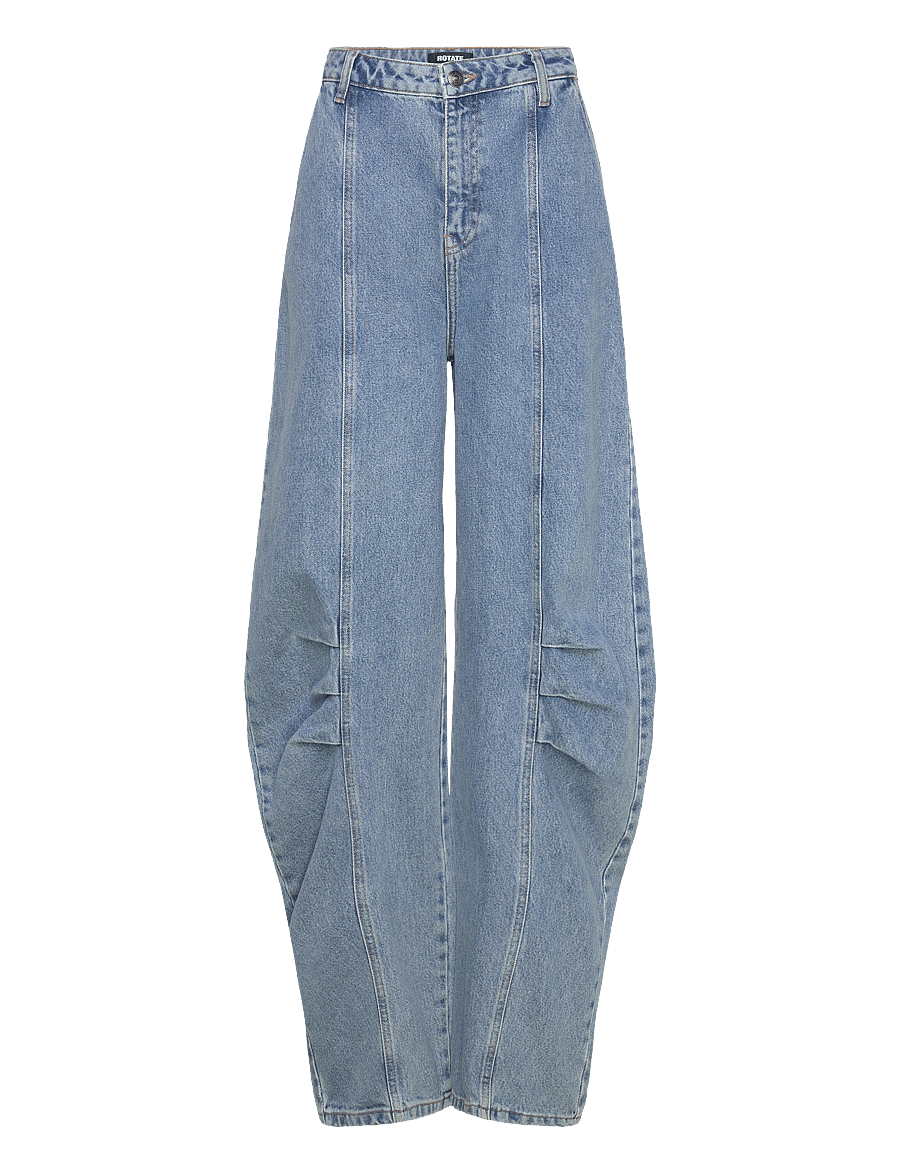 ROTATE - CARGO DENIM PANTS - cargo bikses - vintage blue, denim - 0