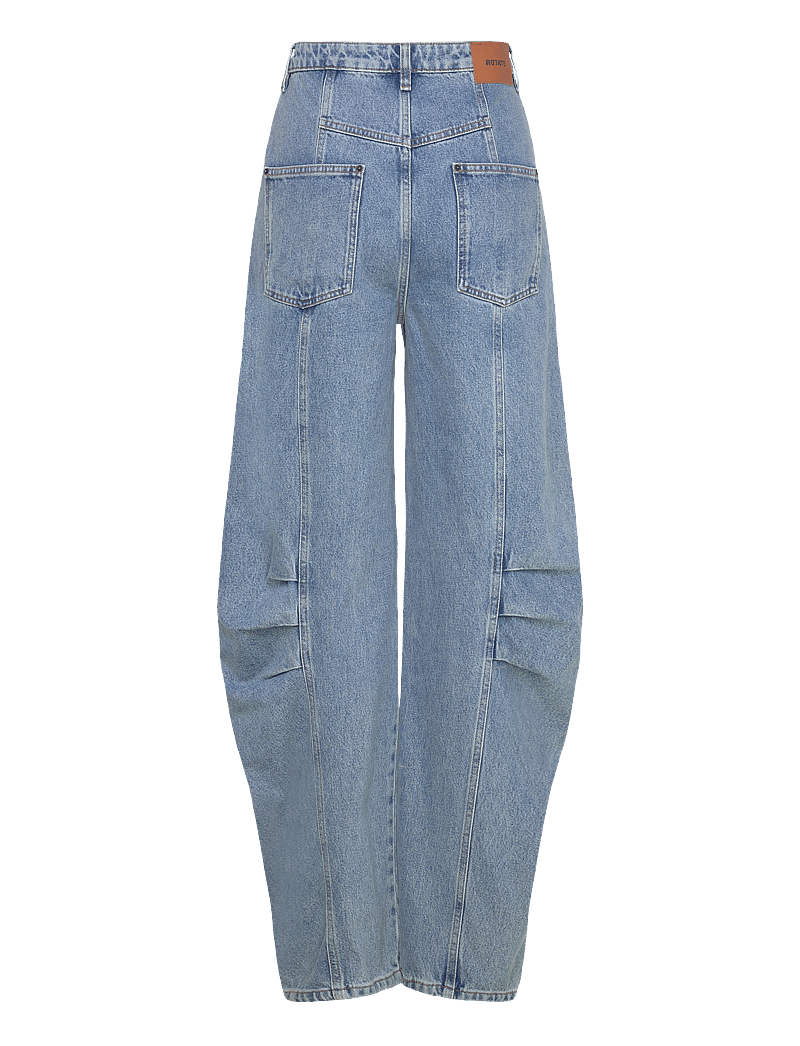 ROTATE Birger Christensen - CARGO DENIM PANTS - cargobukser - vintage blue, denim - 1