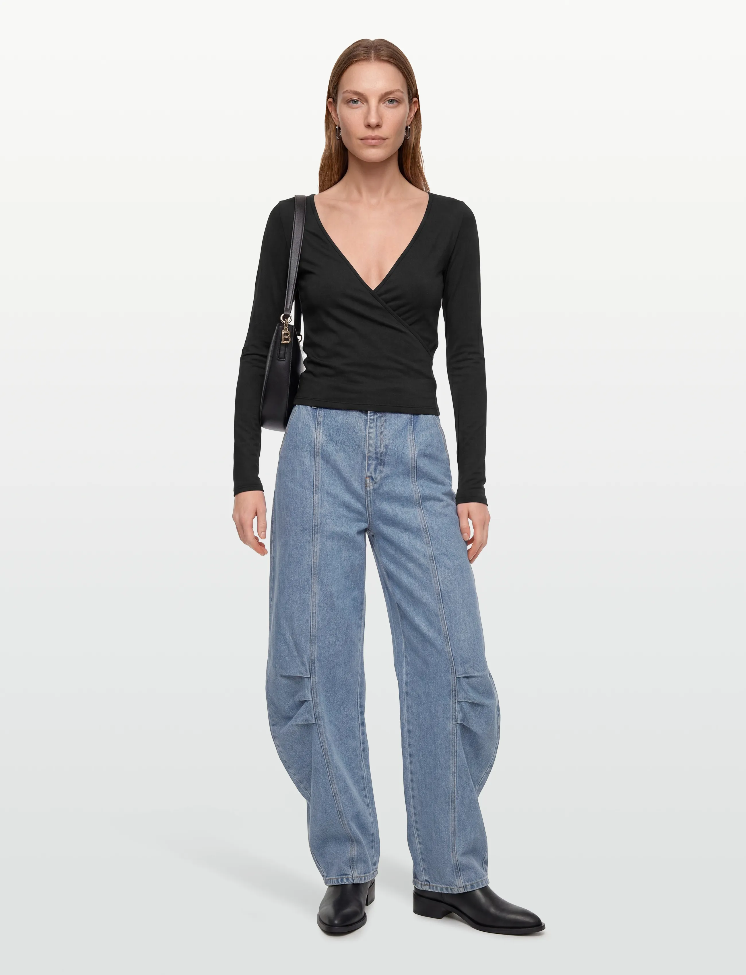 ROTATE Cargo Denim Pants, Kvinder, Ballon Cargo Jeans, Blå, Str: 42