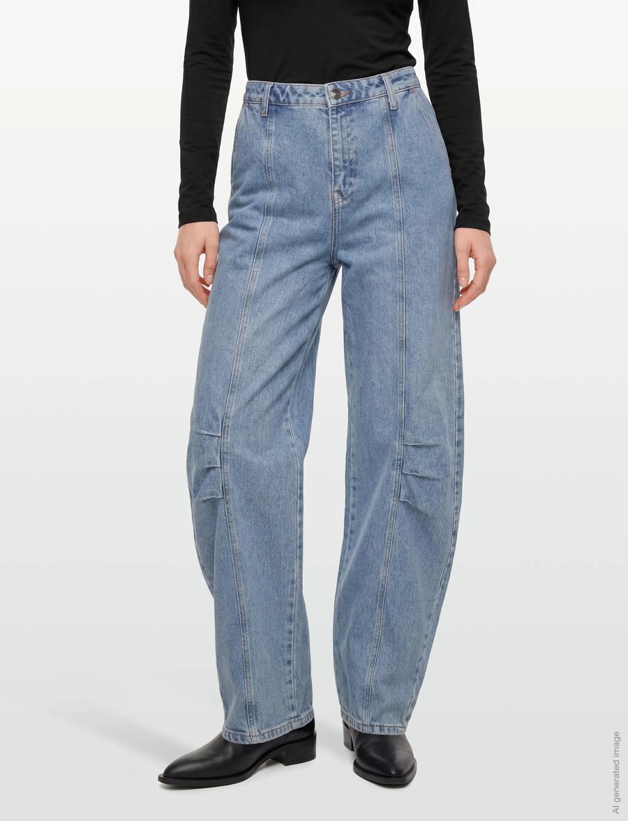 ROTATE - CARGO DENIM PANTS - cargobyxor - vintage blue, denim - 3