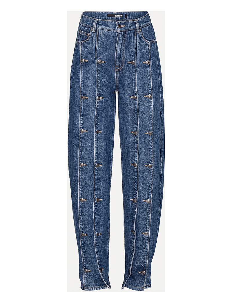 ROTATE Birger Christensen Button Detail Wide Jeans ROTATE Birger Christensen Button Detail Wide Jeans
